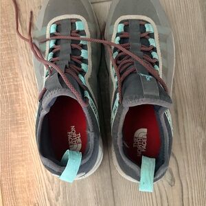 The North Face Gray and Aqua Outdoor Shoes